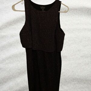 Topshop Shimmering Glitter Black Maternity Dress